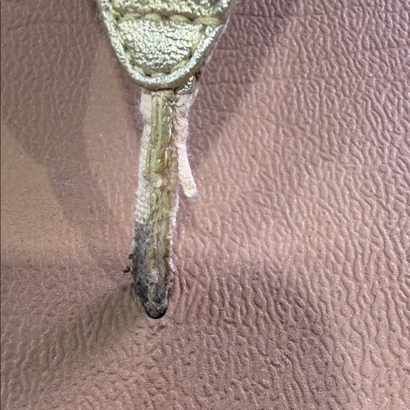 FitFlop Women's Metallic Gold and Brown Sandals - Picture 3 of 10